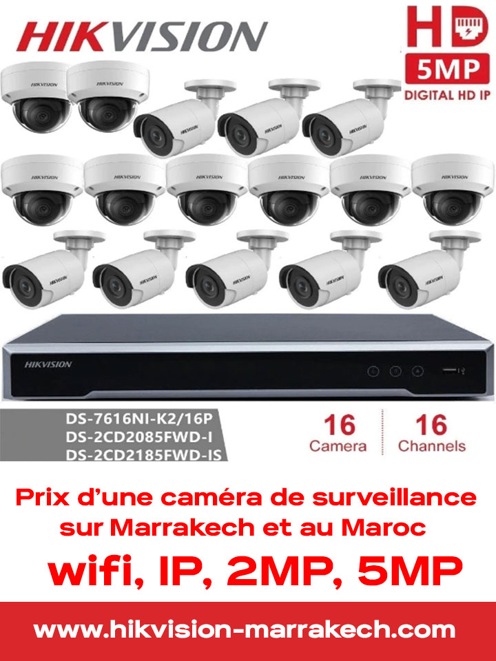 Prix D'une Caméra De Surveillance IP, 2MP, 5MP à Marrakech Et Au Maroc.