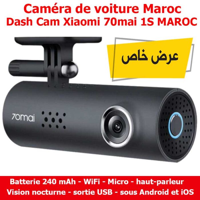 Caméra de voiture Dash Cam Xiaomi 70mai 1S Maroc